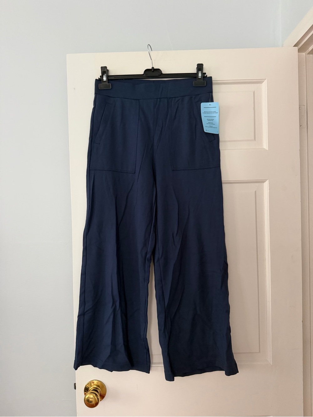 Women's Navy Wide-Leg Pull-On Pants